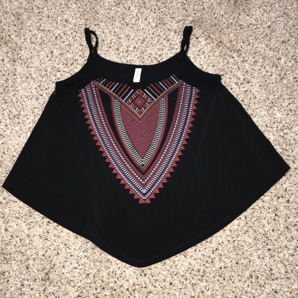 Flowy silky black tank